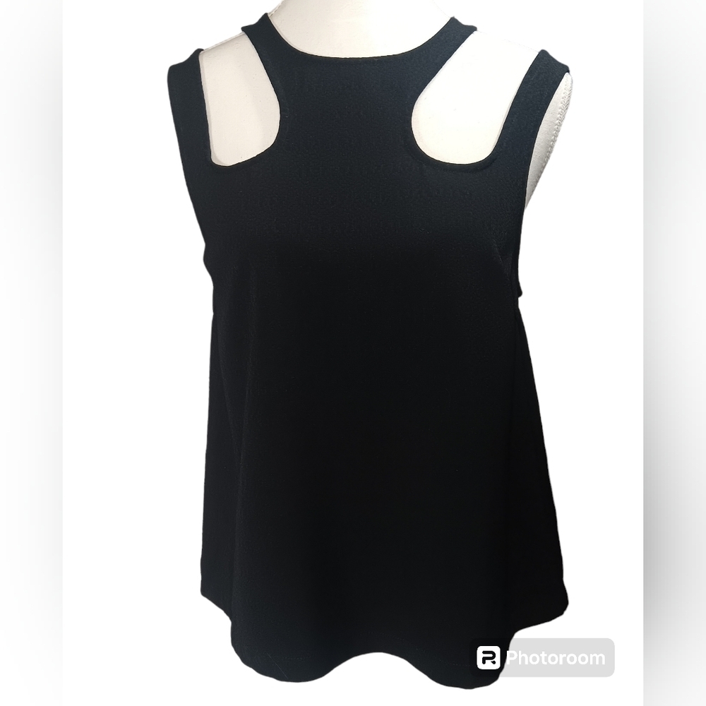 Mink Pink Women Black Sleeveless cutout Blouse S